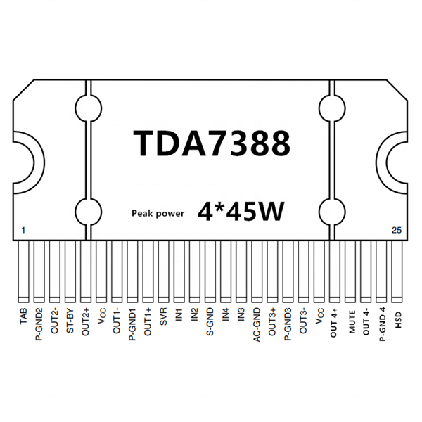 TDA7388 In-line ZIP-25 Automotive Power Amplifier Audio High Power Amplifier Ic I3745511838 TDA7388 In-line ZIP-25 Automotive Power Amplifier Audio High Power Amplifier Ic I3745511838