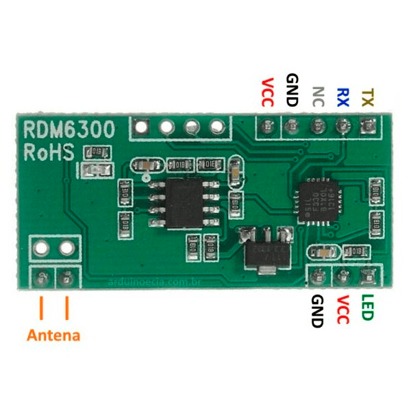 Módulo Lector RFID 125KHz, RDM6300 – ELECTRÓNICA GUATEMALA OXDEA