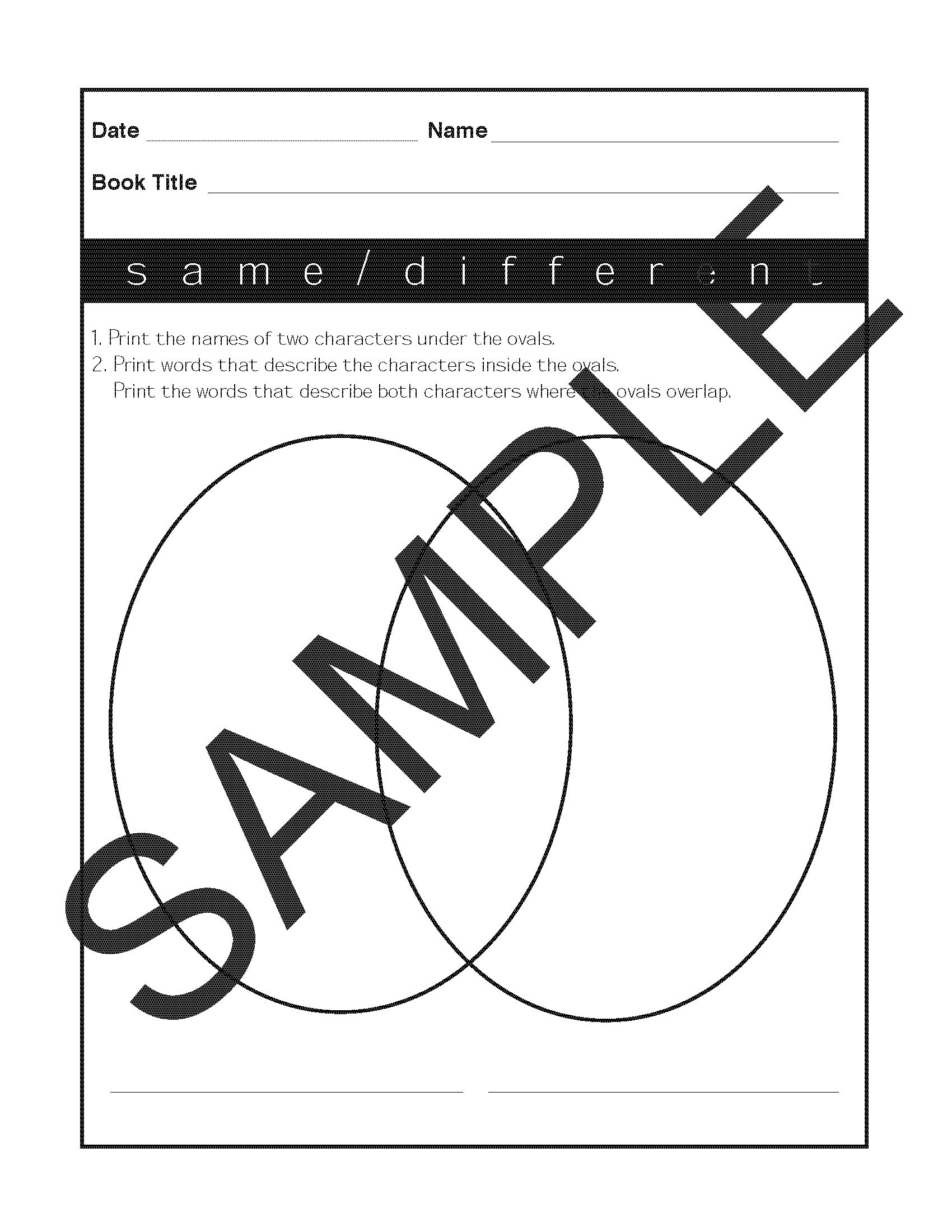 Same Different Worksheet PDF Publishing Design