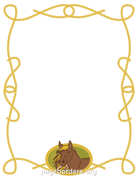 horse border clip art page border and vector graphics