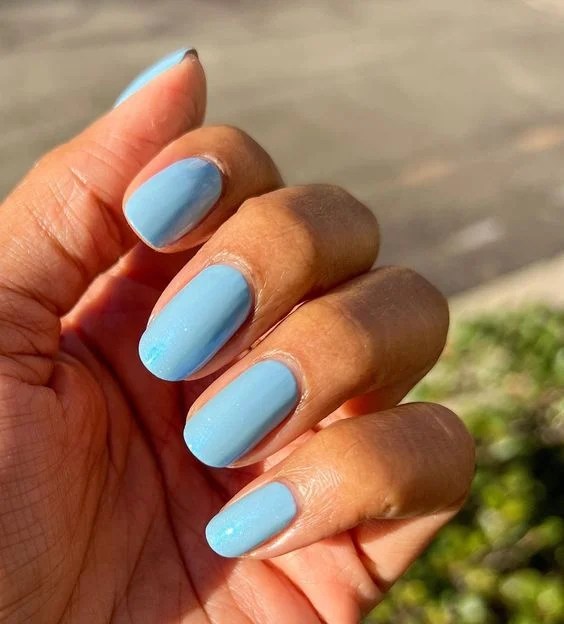 Top 32+ Images different shades of blue nails on one hand Latest