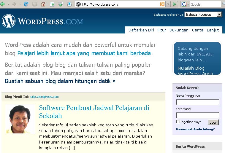 Cara membuat wordpress · langkah 1: Cara Daftar Untuk Membuat Blog Di Wordpress Com Panduan Tidak Resmi Wordpress Com