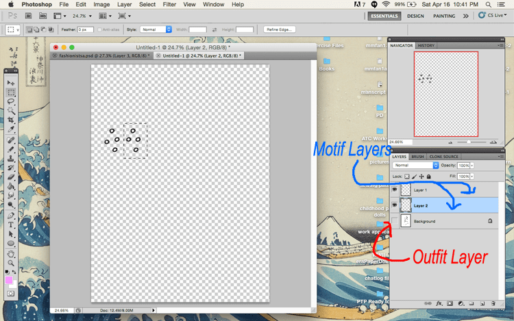 Placing A Pattern On Paper Doll Clothes In Photoshop A Brief Tutorial 