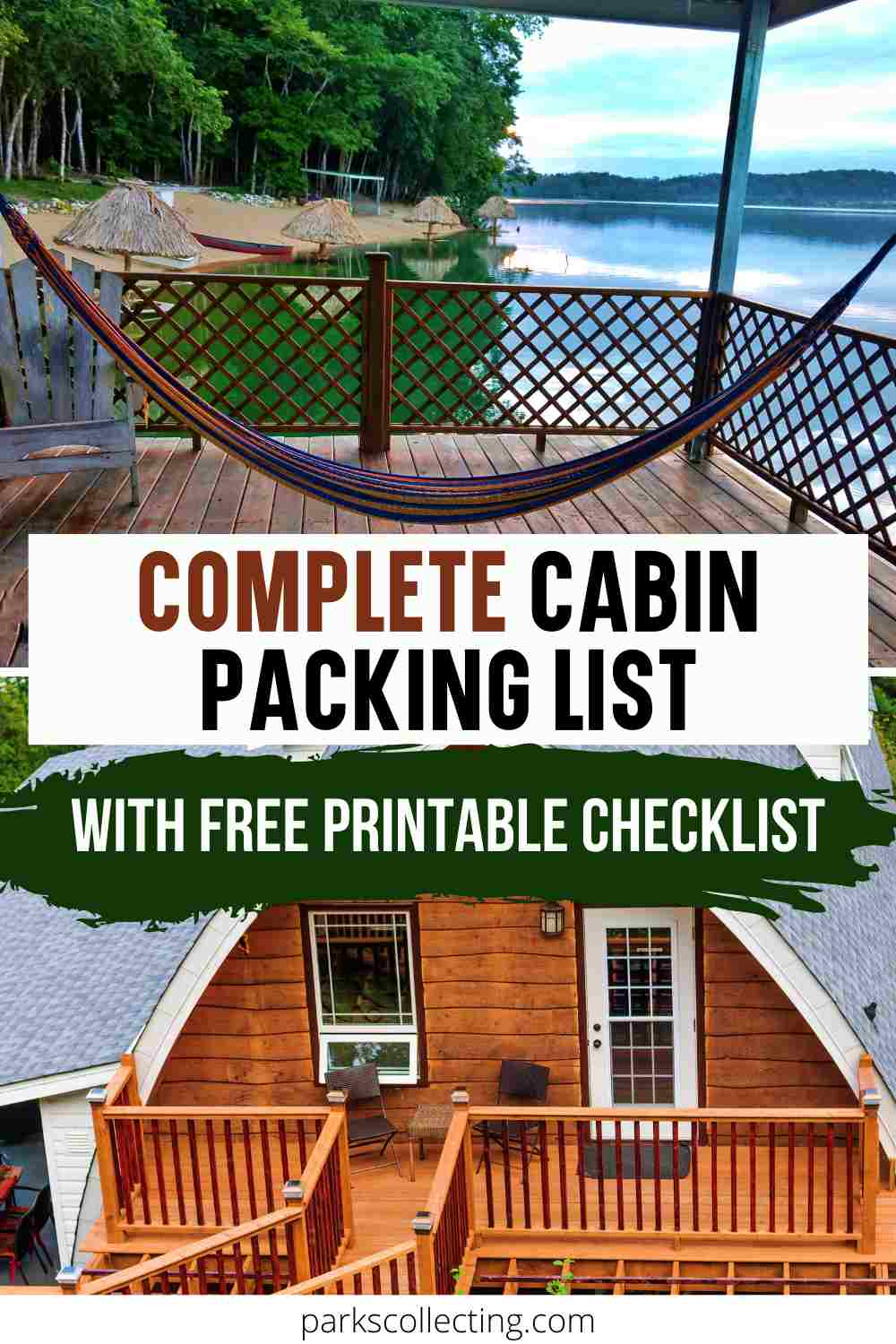 awesome free printable packing list for a cabin vacation what to