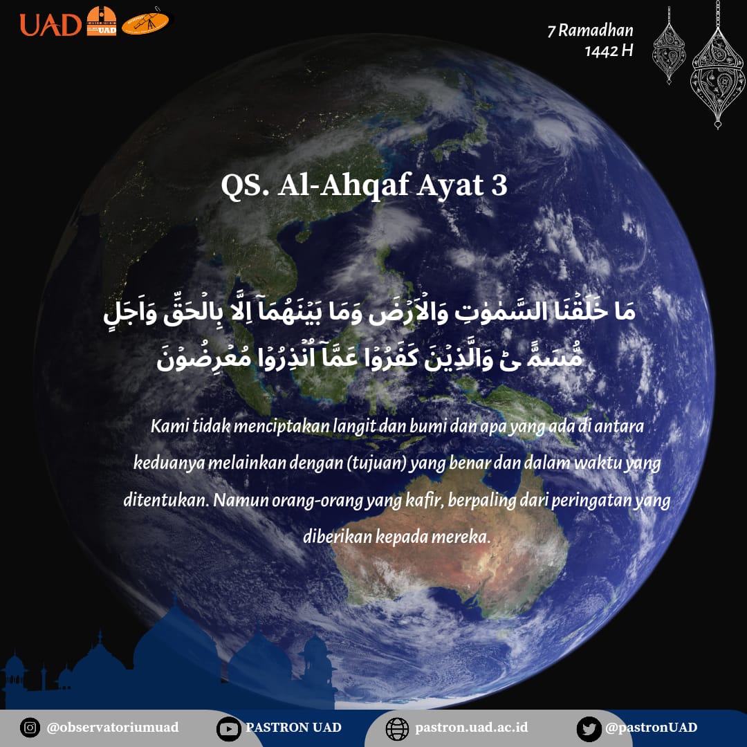 Kajian Ayat-ayat Kauniyah” Astronomi ” Ramadhan hari ke-Tujuh – Pusat Studi Astronomi