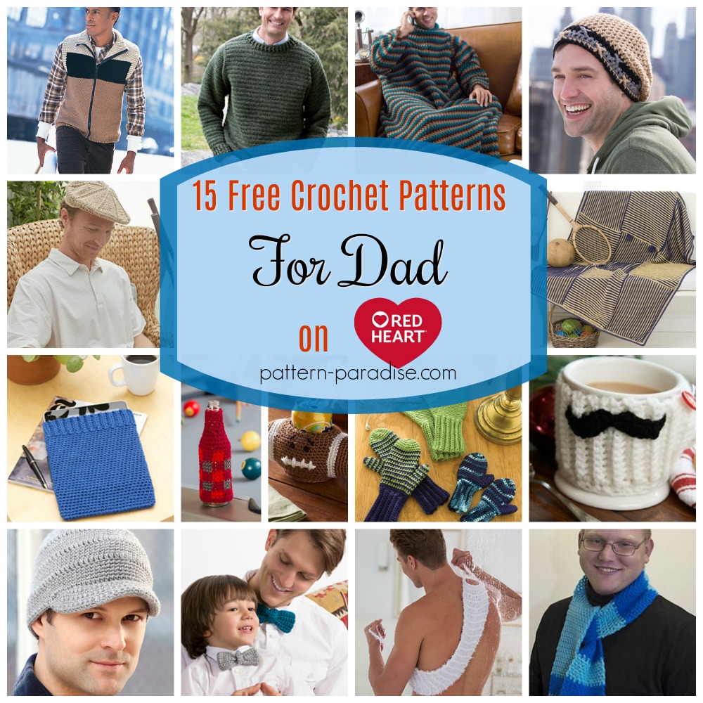 Crochet Finds Red Heart Yarns Crochet for Dad! Pattern Paradise