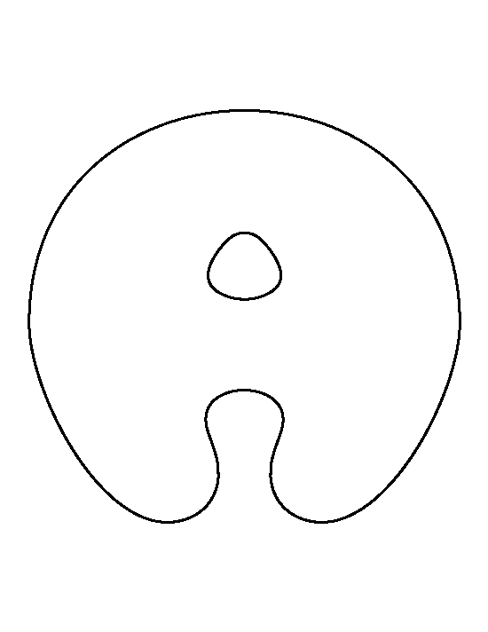 printable bubble letter a template