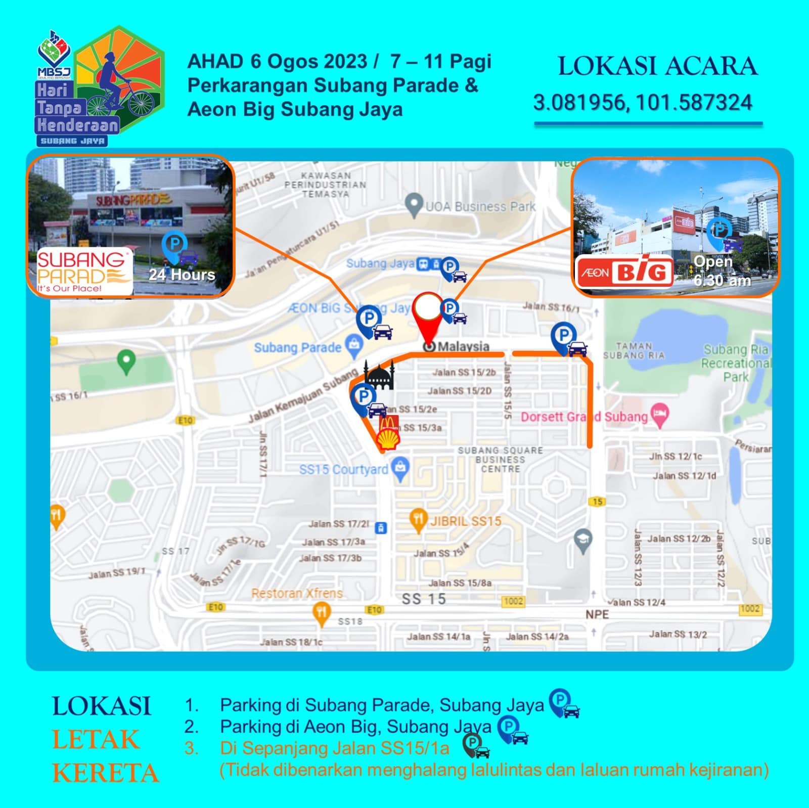 Subang Car-Free Day Aug6-2