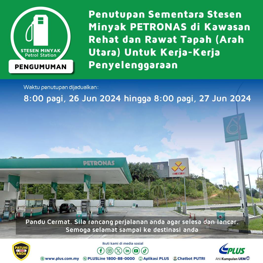 PLUS-Petronas-Tapah-RnR-Closure-BM