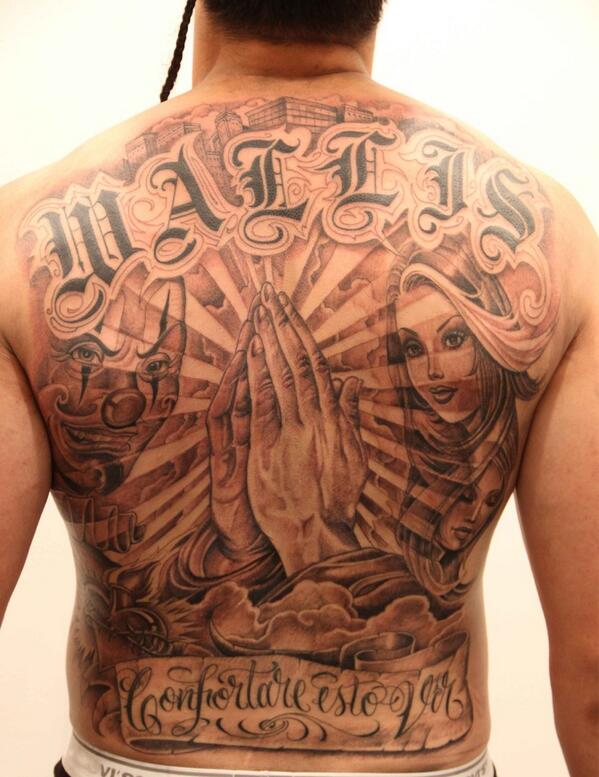 Tattoo Pics On Twitter: "Praying Hands Full Back Piece Http://T.co/0Ni7Uitioj" / Twitter 777_x_599_jpg