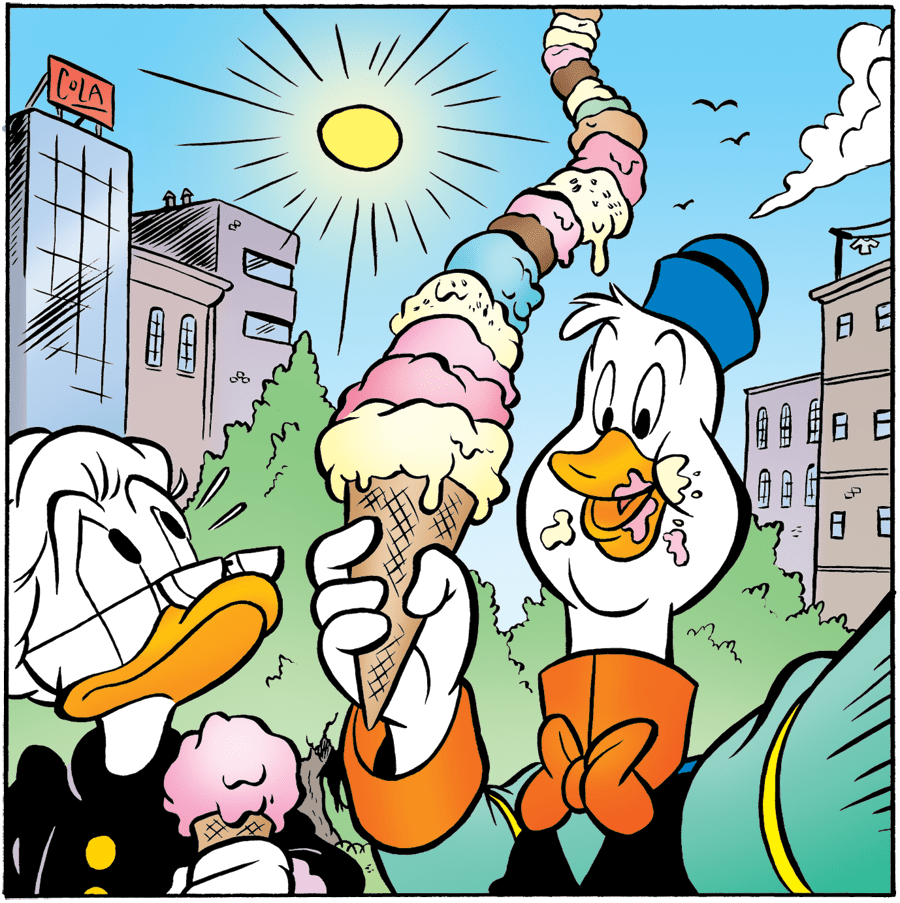 Oma Duck Ar Twitter Als Gijs Gans In Het Centrum Van Duckstad Is Koopt Hij Altijd Een Piepklein Ijsje Http T Co Cstwhex82o