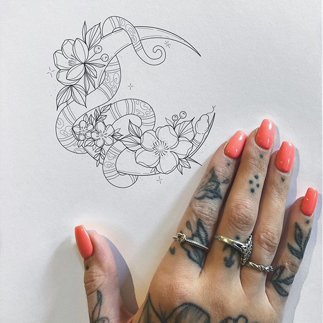 Jherelle Jay On Twitter: "Snakey Moon 🖤 Available To Be Tattooed. Email Info@Clarencestreettattoo.com 🖤 #Snake #Moon #Flowers #Drawing #Flash # Tattoo #Design #Doodle #Sketchbook #Tattoo Https://T.co/Wjscbdxosy Https://T.co/59Hrwvqxxy" / Twitter 640_x_640_jpg