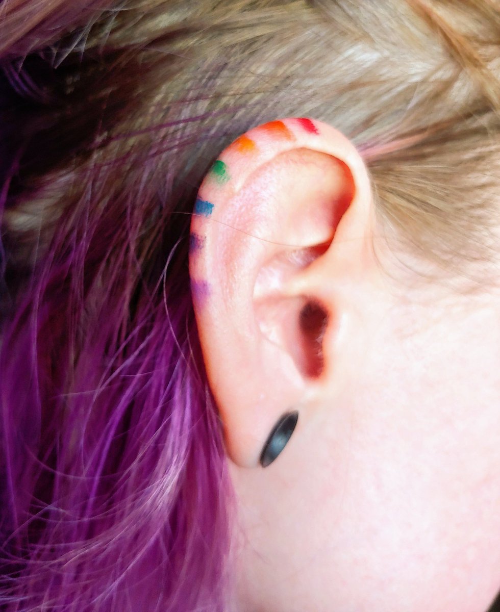Julie Klovers On Twitter: "I Went And Got Myself A Helix Tattoo #Tattoo # Tattoos #Helixtattoo #Alternativegirl #Altgirl #Pansexual #Rainbow #Pride Https://T.co/Q2B7D9I5Pu" / Twitter 1200_x_980_jpg