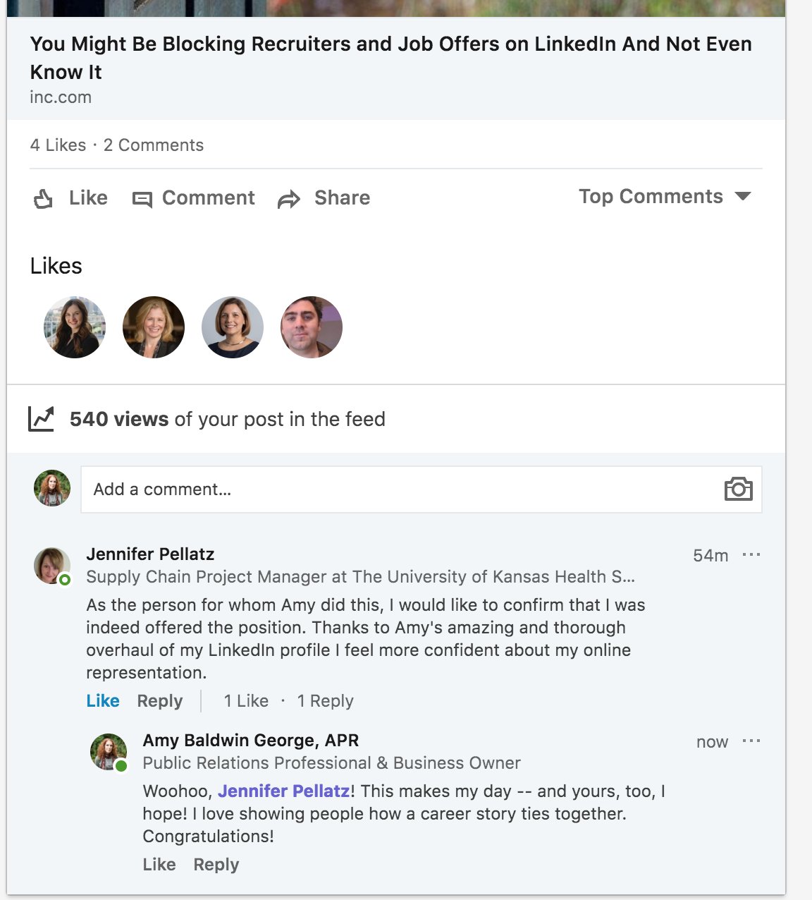 تويتر \ Amy Baldwin George على تويتر: "Update: She Got A By George Linkedin Makeover And Boom She Got The Job Offer! #Linkedin #Linkedinmakeover #Bygeorge Https://T.co/Epn5Zvx52T Https://T.co/4Lzl7Tcsax" 1276_x_1152_jpg