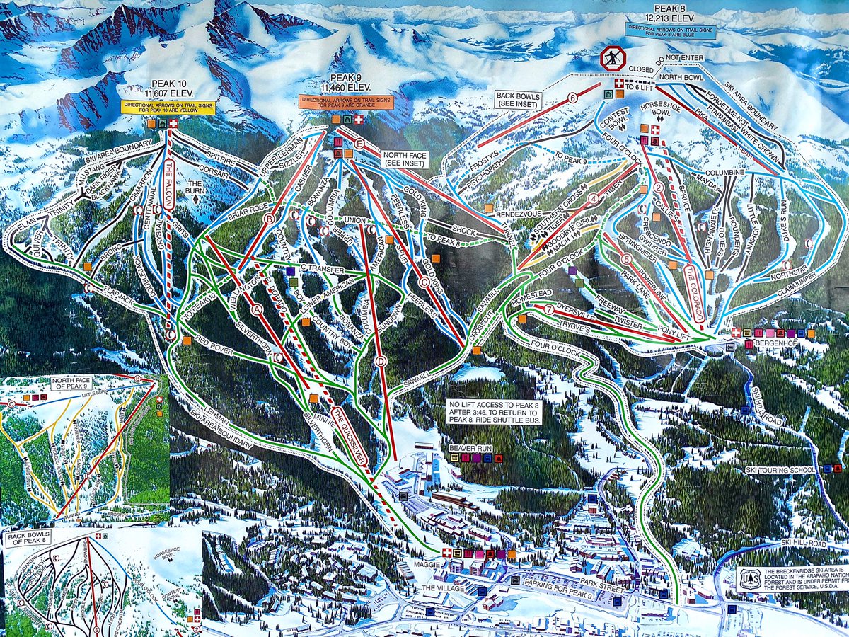 A map is defined as a representation, u. Breckenridge Resort On Twitter Tbt To When We Shredded On Just Three Peaks Can You Guess What Year This Trail Map Is From Epictogether