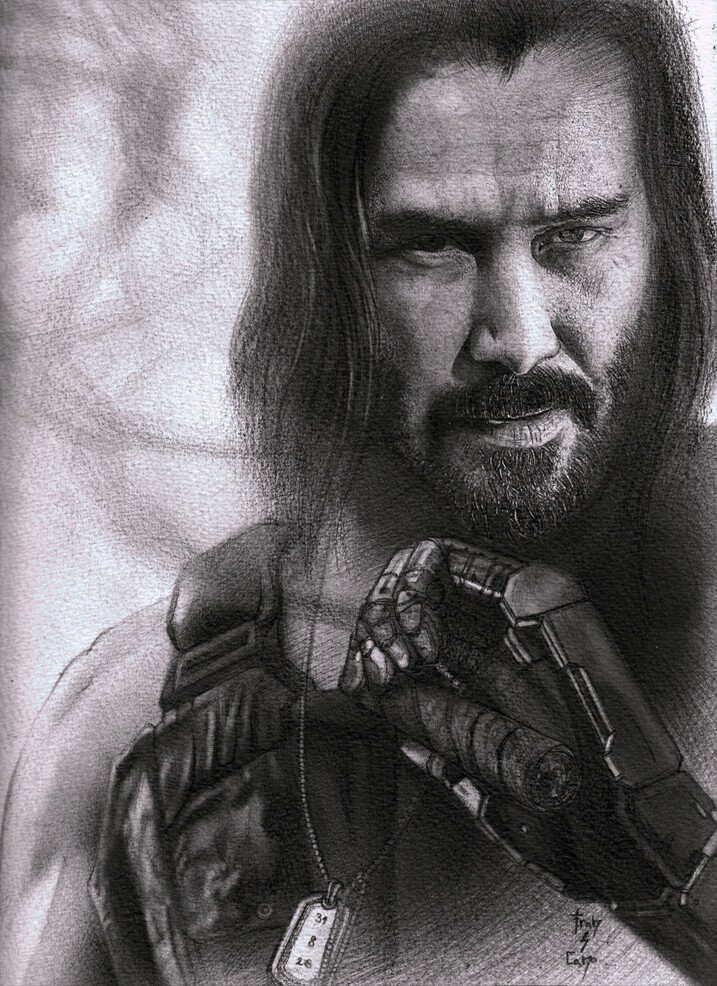 Keanu reeves drawing by bcstroud on @deviantart pencil art drawings, easy drawings, art. Pawel Sasko On Twitter Staggering Drawing Of Keanu Reeves As Cyberpunk2077 Johnny Silverhand Artist Francisco S Cano Https T Co Mmryyxuao8 Https T Co Z12zovbcy3 Twitter