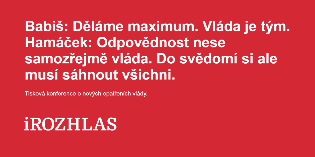 Delejte Si Z Nas Legraci Na Sitich Ale Tam At To Skonci Prectete Si Co Zaznelo Po Pondelnim Jednani Vlady Irozhlas Spolehlive Zpravy