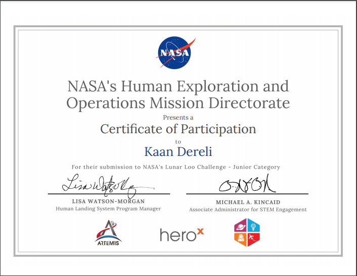 Uycep On Twitter Nasa Tarafindan Duzenlenen Lunar Loo Challenge Adli Proje Tasarim Yarismasina Katilan Uycep Proje Grubumuz U Tebrik Ederiz Ogrencilerimize Nasa S Human Exploration And Operations Missions Directorate Tarafindan Gonderilen Katilim