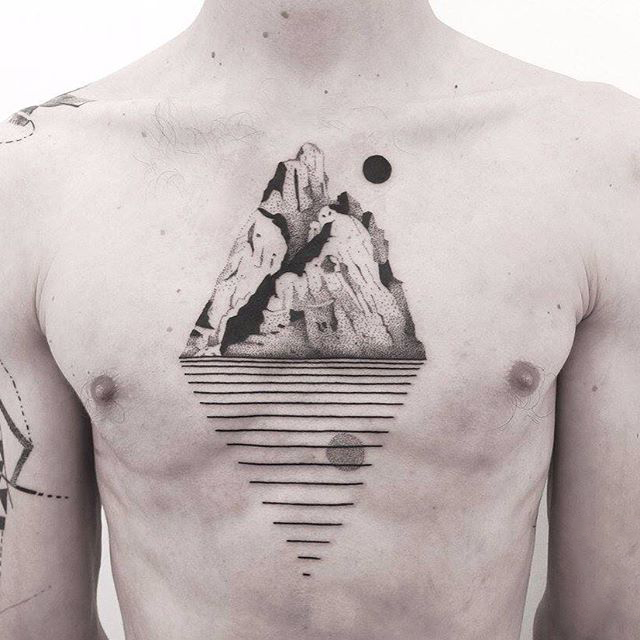 Trending Tattoo On Twitter: "Minimalist Mountain And Line Reflection Tattoo #Mountain #Tattoo Https://T.co/Llofdxn3Ds" / Twitter 640_x_640_jpg