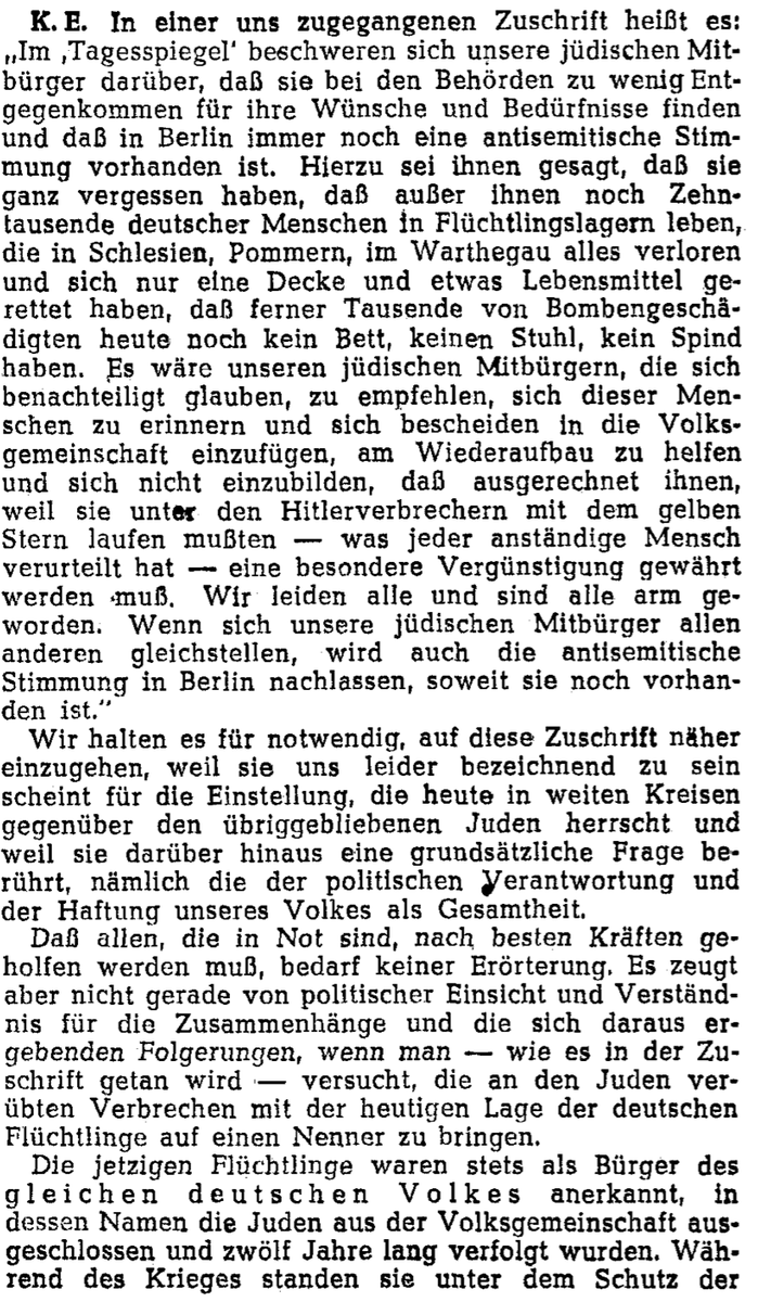 Erik Reger On Twitter: ""Wir Halten Es Für Notwendig, Auf Diese Zuschrift Näher Einzugehen..." @Tagesspiegel #Otd 1946 #Tagesspiegel75… " 1200_x_699_png