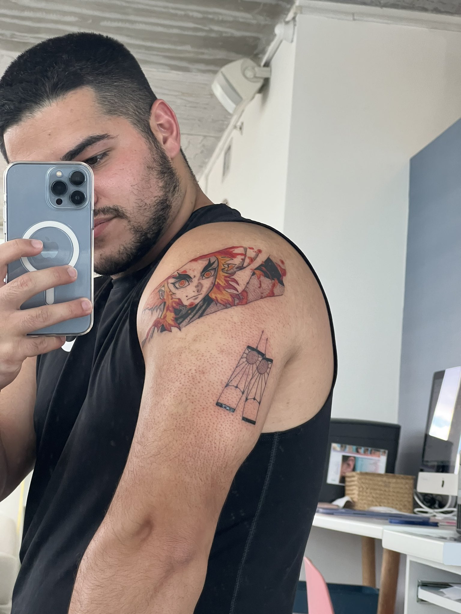 Maury On Twitter: "Rengoku And Tanjiro's Earrings Tattoo Https://T.co/Npkwv0Unug" / Twitter 2048_x_1536_jpg