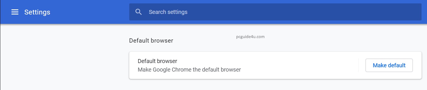 Make Favorite Browser Default in Windows | PCGUIDE4U