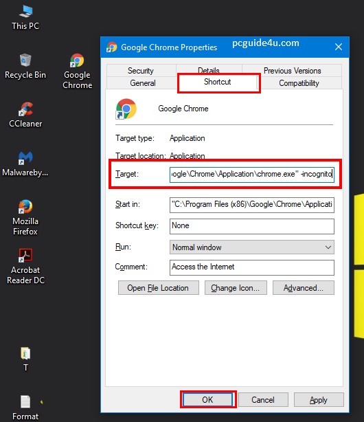 Private Browsing Mode Set As Default In Browsers PCGUIDE4U