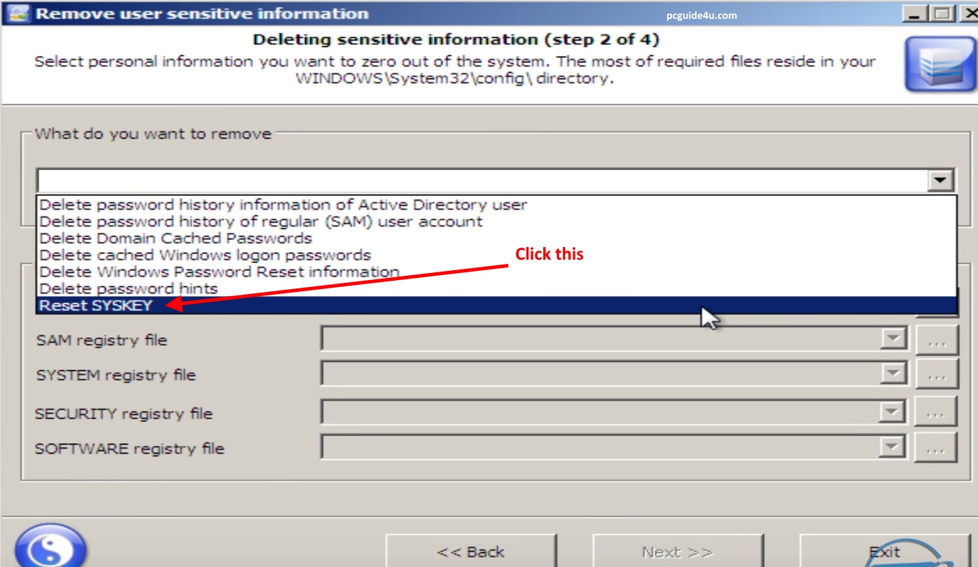 Remove Startup Password In Windows Syskey Encryption PCGUIDE4U