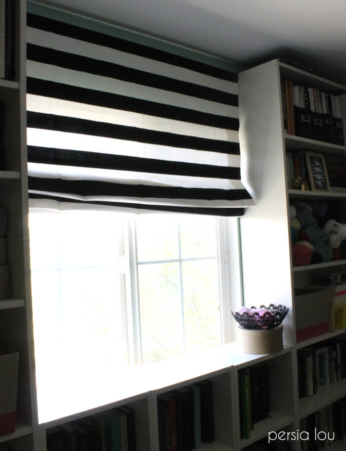 DIY Mini Blinds to Roman Shade Persia Lou