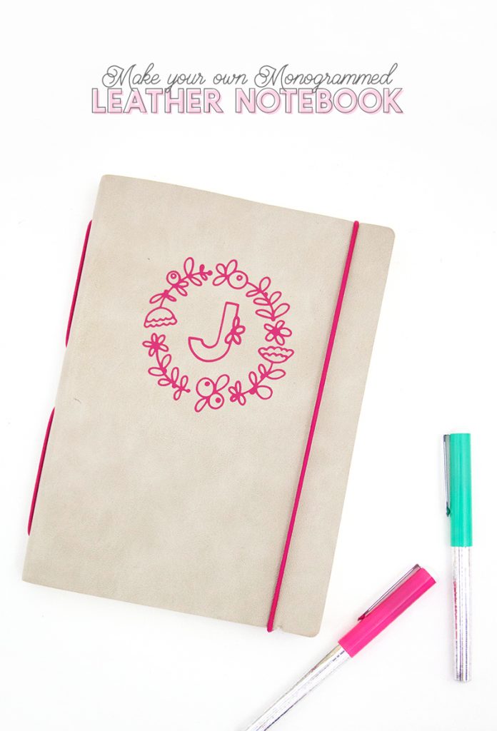 How to Apply Heat Transfer Vinyl to Leather + Free Floral Monogram SVG