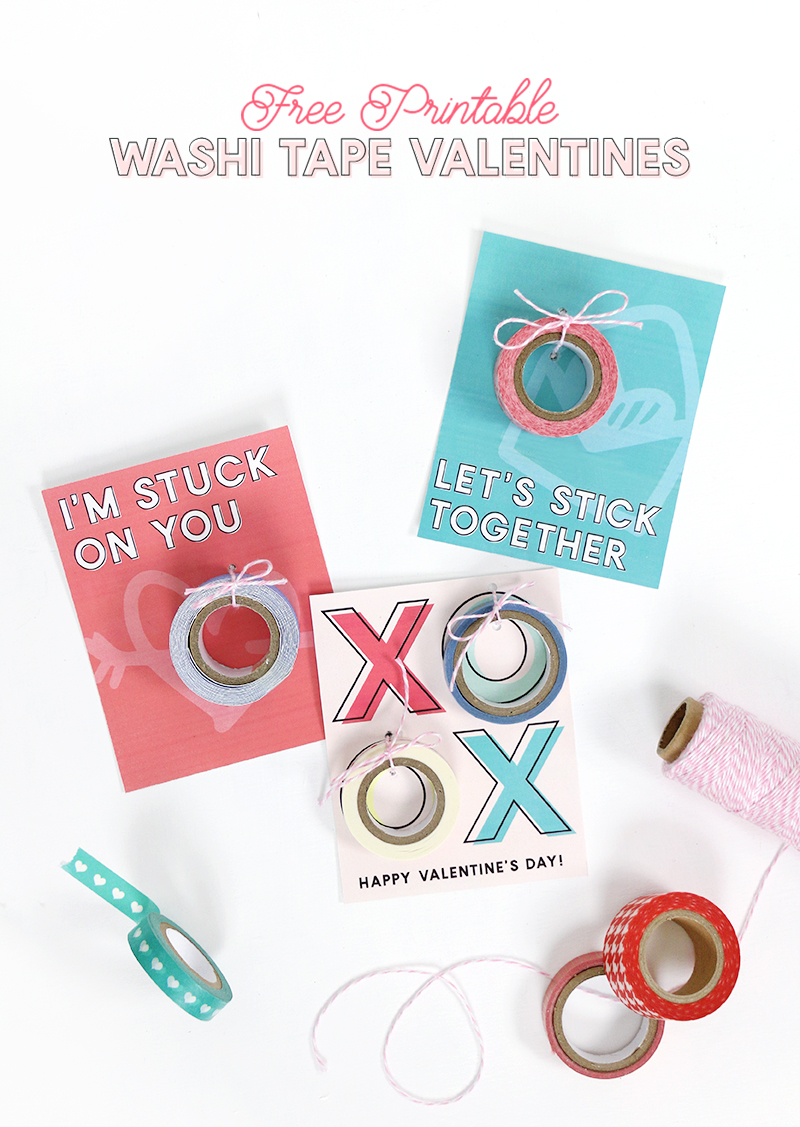 Free Printable Washi Tape Valentines - Persia Lou