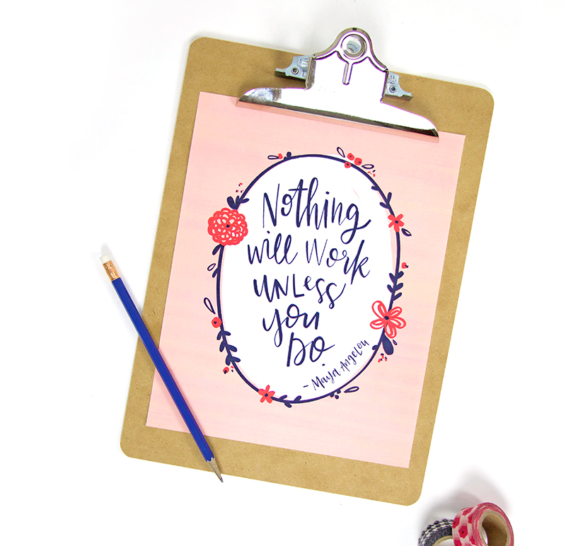 Motivational Hand Lettered Printables - Persia Lou