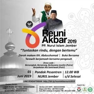 Ini Dia Rundown Acara Reuni Akbar 2019 Pesantren Nuris Jember, Check It  Out! | Pesantren Nuris Jember