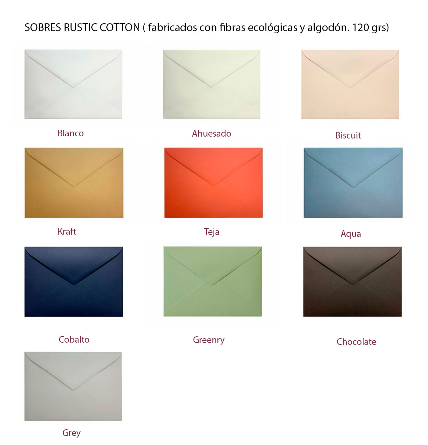 SOBRES BODA INVITACIONES RUSTIC COTTON