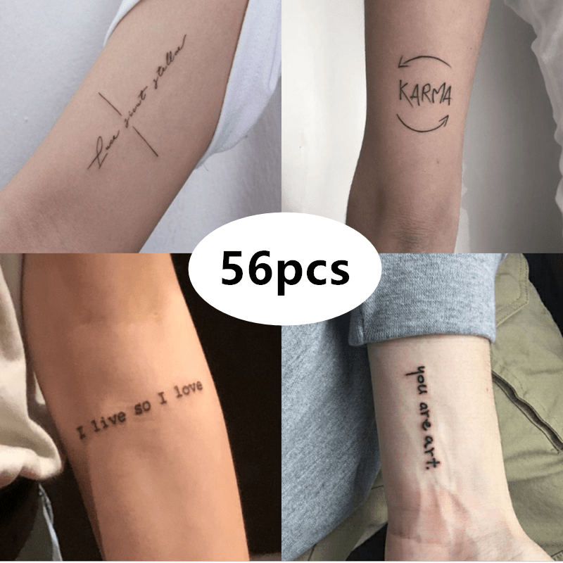 56 Sheets English Tattoo Stickers Waterproof Men And Women Tattoo Review And Price 800_x_800_png