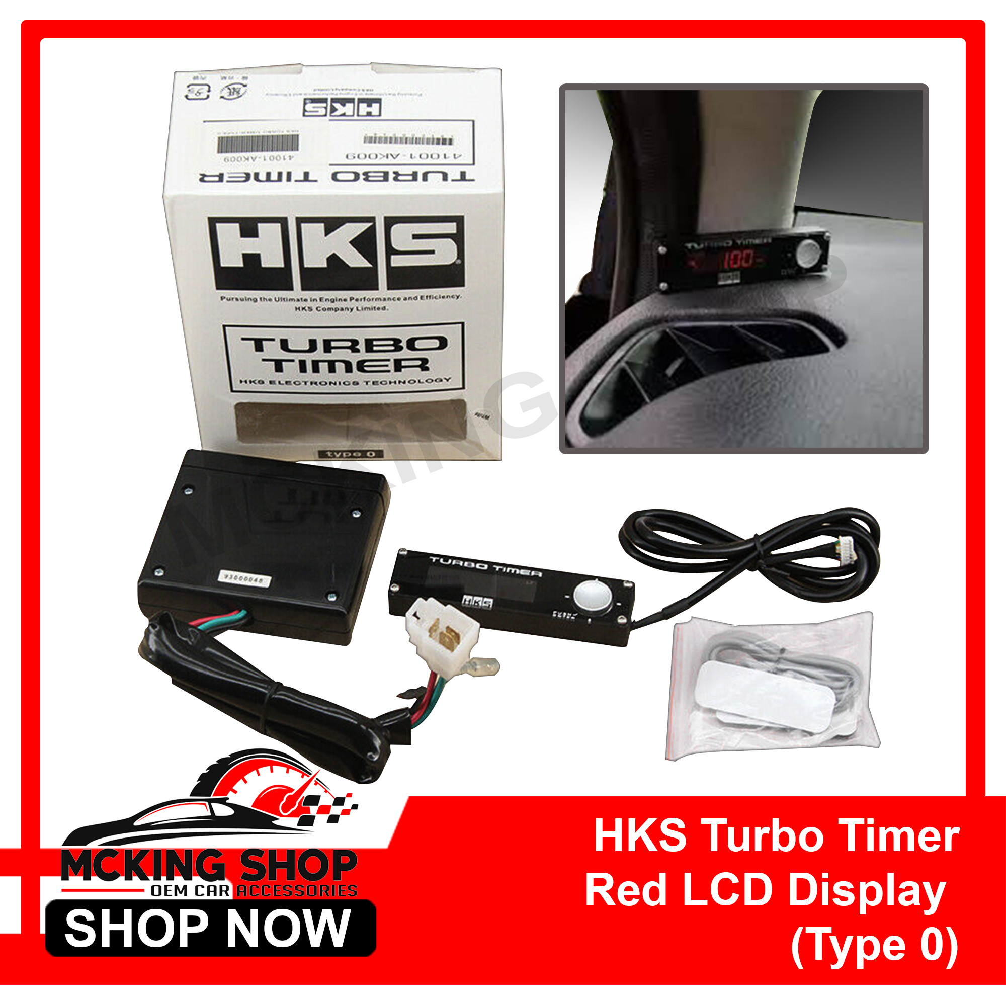 Hks Universal Digital Auto Car Type 0 Turbo Timer With Red Led Display With Logo Lazada Ph