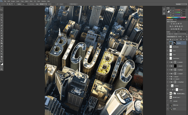 Working with 3d images in adobe photoshop cs6. Photoshop Cs6 3d Building City Tutorial Photoshopcafe