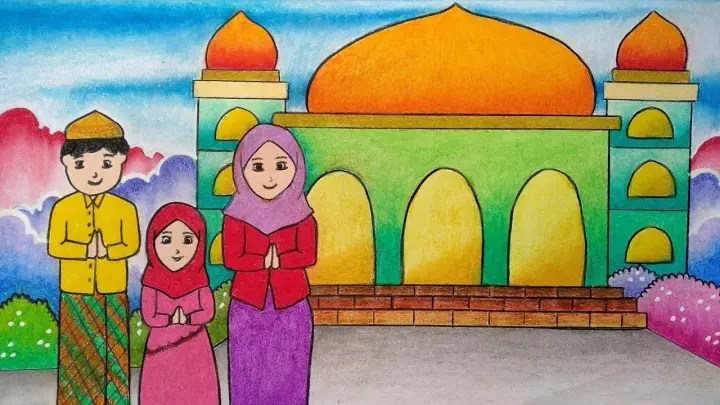 Cara menggambar masjid, cara menggambar masjid yang mudah, menggambar masjid, cara gambar masjid, cara gambar masjid yang mudah, . Cara Menggambar Pemandangan Taman Belajar Menggambar Dan Mewarnai Dengan Crayon Bstation