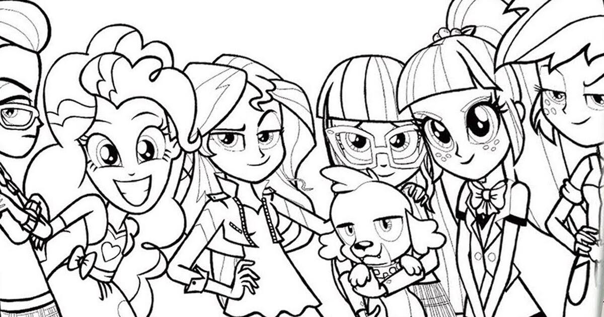 Mewarnai gambar my little pony equestria girls coloring Mlp My Little Pony Bilibili