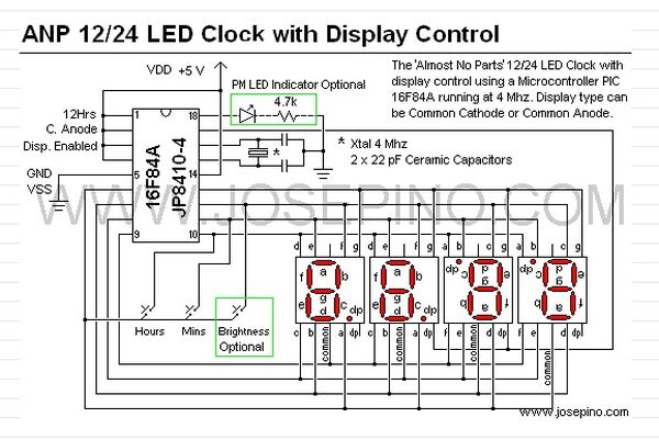 12 Hour Digital Clock Circuit Diagram - Wiring Digital and Schematic