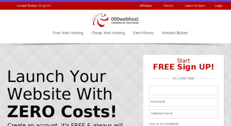 Sign up for an account on 000webhost.comafter logging in, you will be presented with a list of your created websites (currently i have none). Access Webmail 2freehosting Com Sign Up For A Free 000webhost Account Create Website For Free