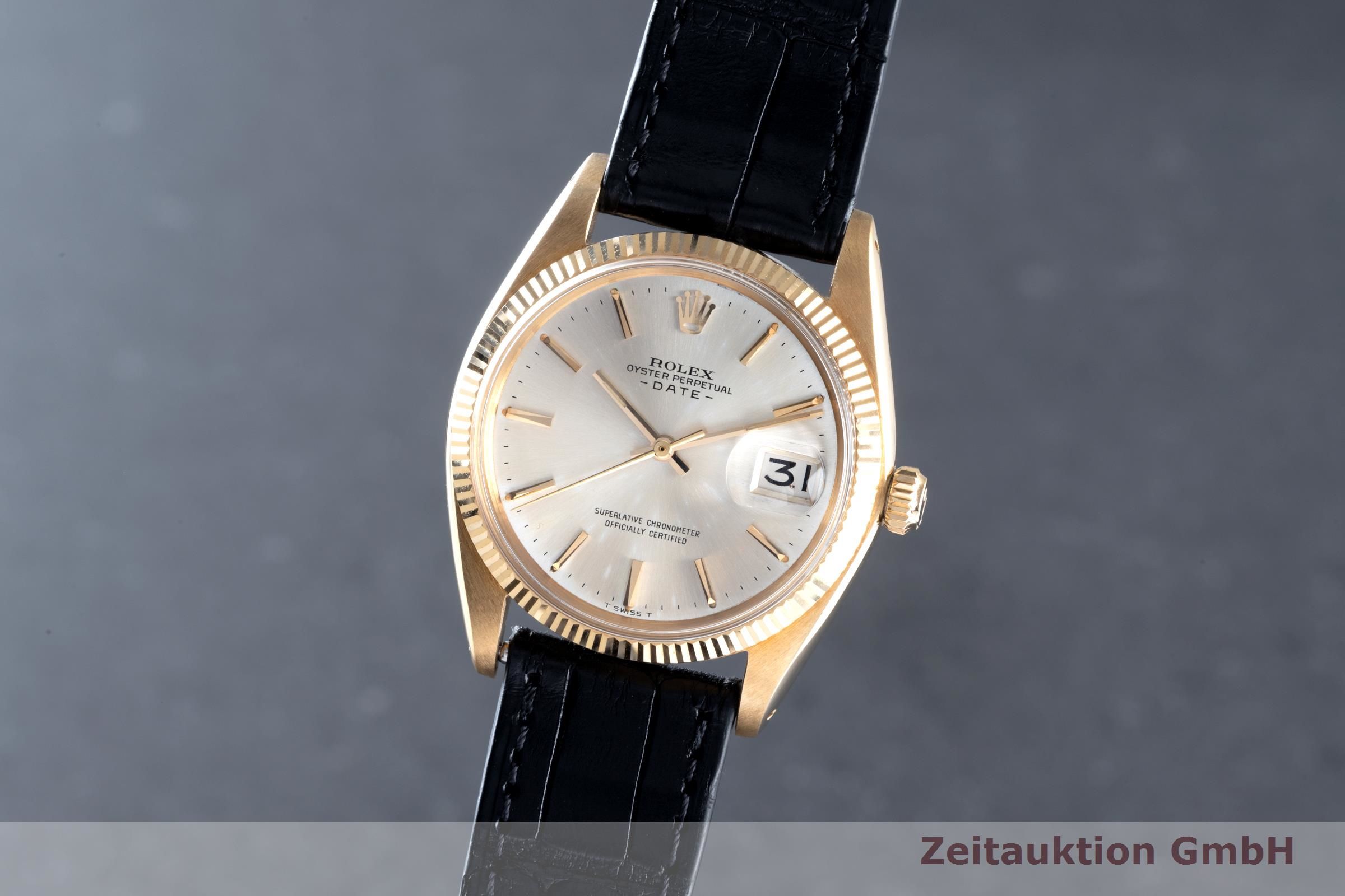 Rolex Date 18 Ct Gold Automatic Kal 1560 Ref 1503 2103086 Zeitauktion