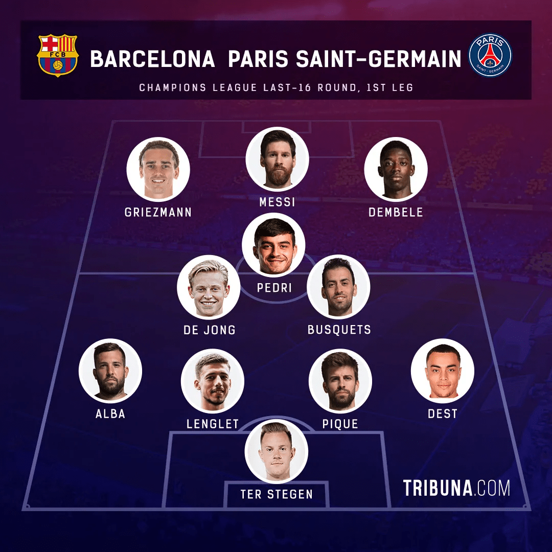 The last match he played yesterday night with all the others south americans. Barcelona Vs Psg Team News Probable Lineups Score Predictions And More Preview
