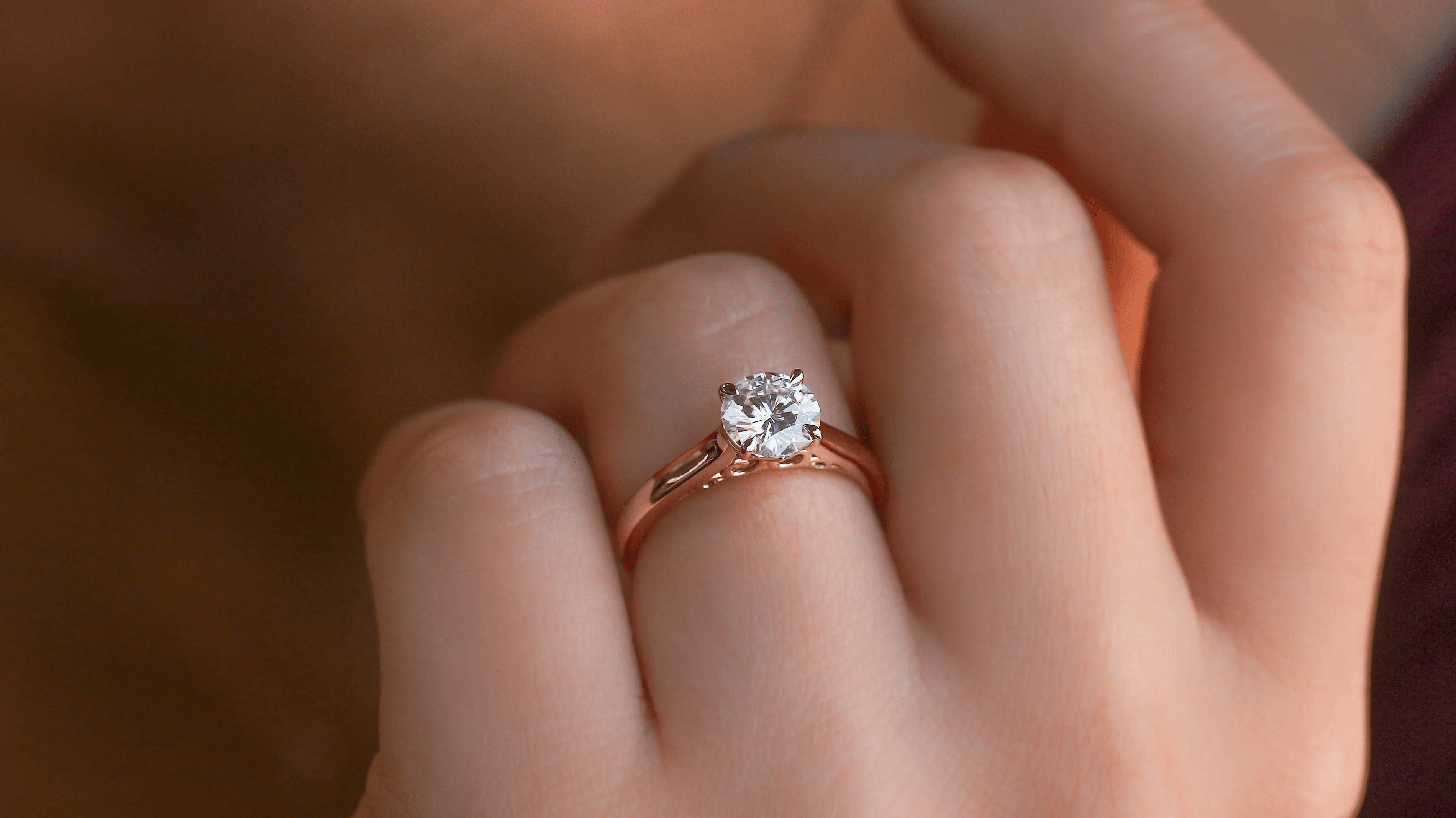 rose gold engagement rings