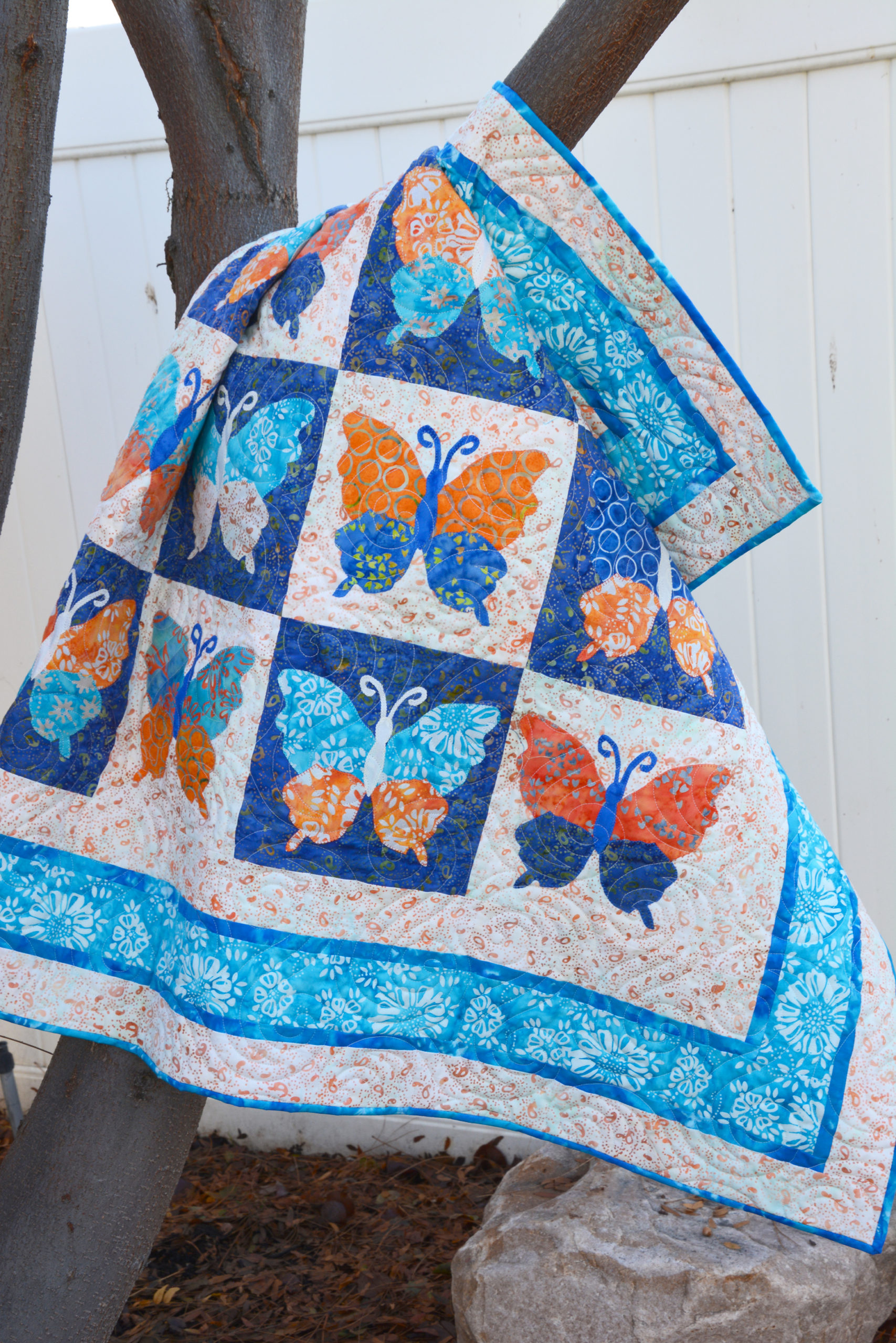 butterfly quilt pattern to make in a day pieced brain