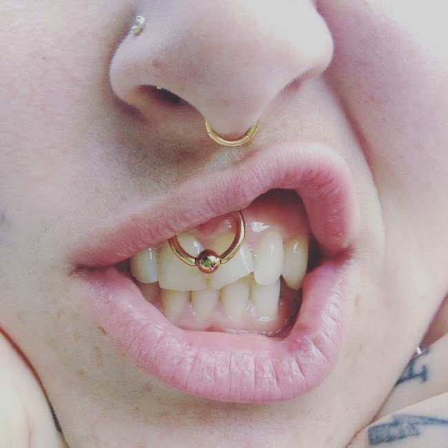 That thin line of connective tissue is called a frenulum. Smiley Piercing 50 Ideas Pain Level Healing Time Cost Experience Piercee