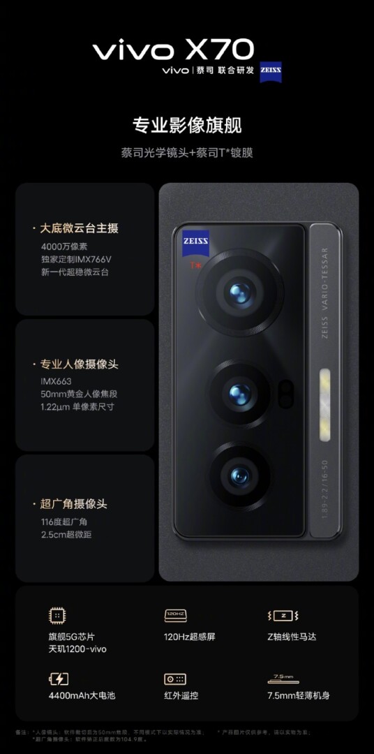 348a38cd25abeab0e440f37510e9b1fa - vivo X70 系列全方位發表 超大杯首款支援 IP68 功能