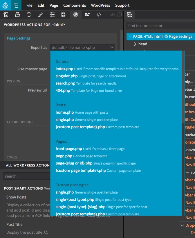 You can also use page templates in most wordpress themes to edit pages. A Guide To Wordpress Templates For Posts Pages And Custom Post Types Pinegrow Web Editor
