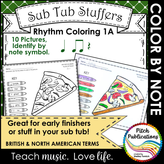 The phrase cool color is used to describe any color that is calm or soothing in nature. Rhythm Coloring 1a Color By Note Quarter Note Rest Eighth Note