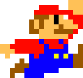 8 Bit Big Mario Jumping Grid Novocom Top